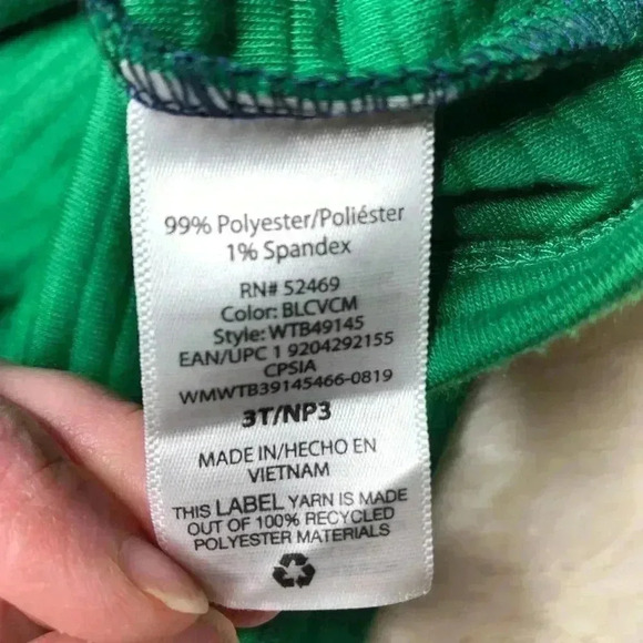 Wonder Nation Shirt Long Sleeved Ridged  Blue & Green Size 3T - Picture 6 of 16